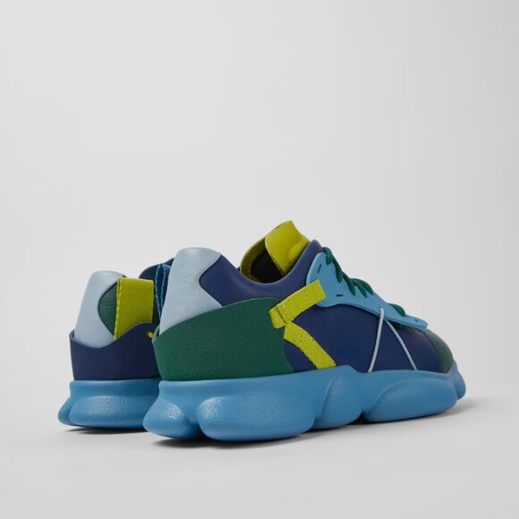 Twins Multicolored leather and textile sneakers for women - Picture 3 of 5